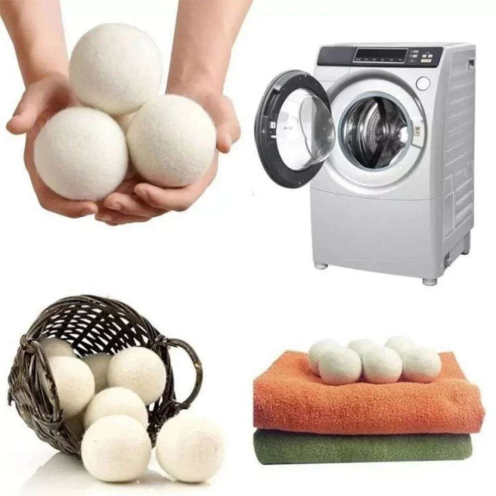 Organic Natural Wool Dryer Balls – Reusable, Chemical-Free Alternative to Toxic Dryer Sheets